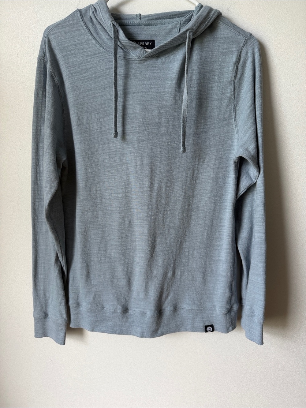 Sperry Men's Heather Light Gray Hooded Long-Sleeve Pullover